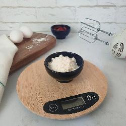 تصویر سوم کوچک محصول ترازو دیجیتال آشپزخانه چوبی  در فروشگاه اینترنتی کوک مارکت